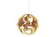 Anne Stokes Dragon Medal Hanging Ornament (Gold/Brown) (One Size)