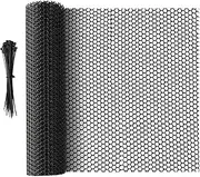 5 m x 40 cm Roll Mesh Fence, Versatile Black Plastic Fencing & Netting, Cuttable Animal Wire Mesh Fence, Durable Tree Trunk Protector, Suitable for Cat Dog Rabbit Barrier and Plant Protectors
