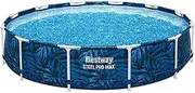 Bestway: Steel Pro MAX - Round Swimming Pool Set - 12' x 30" Tropical - Above Ground, Tritech Construction, Filter Pump, Steel Frame, Click-Assembly