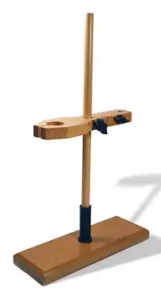 Eisco Labs Funnel and Burette Combined Stand, Polished Wood