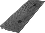 Healeved Rubber Slope Ramp Pad Outdoor Threshold Ramp for Car Loading Ramp Mat Black 50x27x7