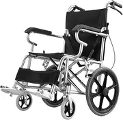 AUSWAY 16 Inch Folding Wheelchair, Portable Travel, Lightweight, Elderly Rear Hand Brakes