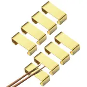 8pcs 304 Stainless Steel Flat Chopstick Rest Spoon Holder, Gold