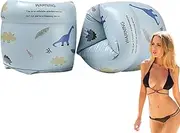 Arm Floaties, Learn-to-Swim Soft Toddler Floaties, Inflatable Swim Rings for Kids, Pool Floaties Swim Arm Bands for Swimming, Adjustable Toddler Swim Aid 8.66x6.5x5.31 inches