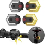 Antfire Bike Tail Light, Bike Turn Signals USB Rechargeable, Bicycle Turn Signals Front and Rear, Wireless Waterproof Rear Bike Light with 120 DB Horn for Road Bicycle, Electric Bike, Scooter