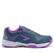Defend Junior Netball Shoes - Steel/Purple
