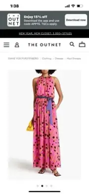 Diane on Furstenberg Miriam Pink Dress 14 NWT