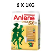 6 PACK ANLENE GOLD MILK POWDER for ADULT 45+ YEARS OLD 1 KG EXPRESS SHIPPING