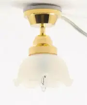 Dollhouse Miniature Large Tulip Ceiling Lamp