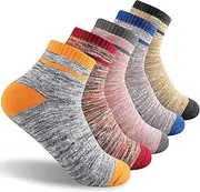 [FEIDEER] Hiking Walking Socks For Women, Multi-pack Outdoor Recreation Socks Moisture Wicking Crew Socks