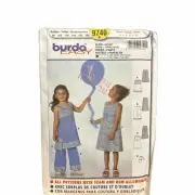 Burda Easy 9740 Girls Mixed lot Size 3-8 Sewing Pattern