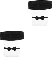[DEARMAMY] Wedding Waistband Prado Key Cover Tie Bow Tie Personalized Accessories Jewelry Tray Wedding Bow Tie Square Bow Tie Small Bow Tools Crown Key Cake Props Pastry Props Polyester