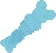 Rubber Pet Toy Dog Tooth Cleaning Molar Stick Cute Bear Shape Puppy Chewing Toy Pets Teething Cats Dogs Favors Bite Toy cleaning expends energy grinding teeth (Color : Blue, Size : show)