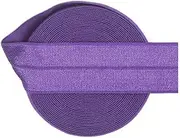 Bristlegrass Plum 2 Yard 3/4 Inch Satin Elastic Band for Sewing Roll Spool Shiny Stretchy Ribbon for Hair Tie Headband Dress DIY Sewing Trim Solid Color Ribbon Sewing lace Plum（2Yard 3/4")