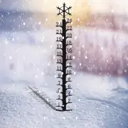 Snow Gauge Outdoor, 24 Inch Snowfall Measuring Gauge, Winter Snowflake Metal Rul