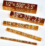 5 Piece Set - ALUMINUM Height Gages Machinists Setup Bars, Aluminum