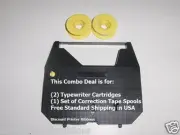 2 Pack Panasonic KXR350 Typewriter Ribbon Cartridge + Correction Tape Value Pack