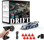 Everbigmai RC Drift Car for Kids, 1/43 Scale Full Proportional Mini Car for Kids, Boys, Girls(Blue)