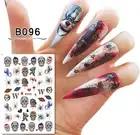 Nail Art Stickers Decals Halloween Spiders Web Skull Scorpions B96 NH15