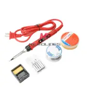 80W Soldering Iron Kit LED Digital Solder Gun Kit With Iron Tips Wire Flux Paste