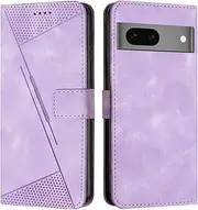 Compatible with Google Pixel 7 5G Flip Kickstand Case Cover,Compatible with Google Pixel 7 5G Magnetic Closure Wallet case Purple