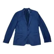 Dylan Gray Mens Two Button Blazer Blue Pockets Notched Collar 40R New