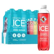 (12 Pack) Sparkling Ice Blue Variety Sparkling Water with Vitamins, 17 Fl Oz