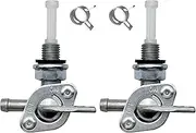 2 PCS Generator Fuel Petcock Switch Tank Shut off Valve 28-1783-V M10X1.25 for Briggs & Stratton 310574GS 193272GS 204743GS Yamaha Honda with Clamps