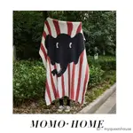【卓時精選】MOMO HOME小紅書法鬥大象卡通加厚半邊絨針織毛毯沙發蓋毯