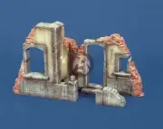 Royal Model 1/35 House Ruin Section Ardennes WWII [Plaster Diorama Model] 007