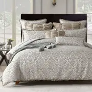 Victorie Natural Quilt Cover Set