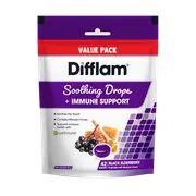 Difflam Soothing Drops And Immune Support Black Elderberry 42