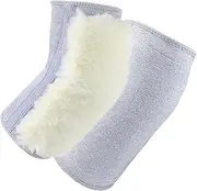 HEATSHAKING 1pair Thicken Warm Knee Wraps for Outdoor Activities Comfortable Cycling Leg Sleeves for Suitable for Biking Climbing More Grey Fits