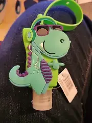 Silicone Bottle Holder Carrying Case, 1oz Hand Sanitation Dino Juicy Orange