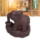 HG Backflow Incense Burner Holder ElephantShaped Aromatherapy Ornament Art Craft