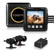 VSYSTO Motorcycle Dash Cam Dual Camera 1080P WiFi G-Sensor Loop Recording 30fps