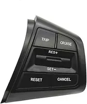 Pexorin Car Cruise Control Button, for Hyundai, for Creta, for Ix25 1.6 Car Steering Wheel Multifunction Switch Button Remote Cruise Control Switch Button Car Steering Wheel Switch Kit(Black Right)