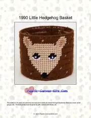 Little Hedgehog Basket-Plastic Canvas Pattern or Kit