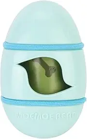 Plastic Pet Garbage Box Egg Shape with Rubbish Bag Elastic Band for Cat Small Dog (Blue)