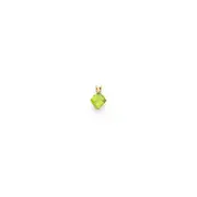 14K Yellow Gold 7mm Princess Cut Peridot pendant