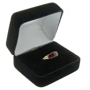 Black Velvet Engagement Double Ring Box Display Jewelry Gift Box Classic Style