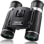 Binoculars Compact | 200×25 HD Compact Concert Binoculars - Portable Non-Slip Telescope High-Definition Stargazing Glasses for Birdwatching Hunting