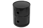 SK Designer Living | Replica Anna Componibili Round Storage Unit 2 Tier | Black