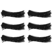 600 x Thin Black Cable Tidy Ties Zip Ties Cord Strap Wrap 200mm x 3mm N8P22155