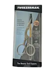 Tweezerman Brow Shaping Scissors & Brush Set 2-Piece Stainless 2914-R