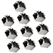 10* RJ45 Right Angle Network Ethernet 8P8C Female Socket PCB Solder Connectors d