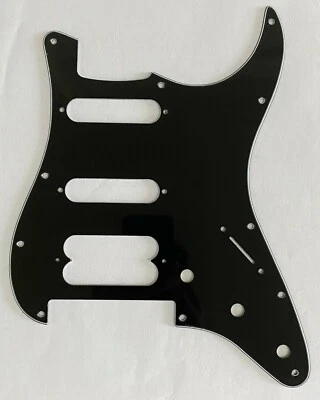 Guitar Pickguard For Fender Player Stratocaster Floyd Rose HSS Style 3 Ply Black