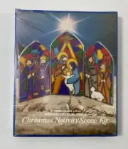 Eze Form Stained Glass Look Christmas Nativity Scene Kit ACK-2 Suncatcher NOS