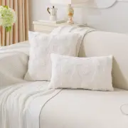 Snowflake Christmas Plush Pillowcase Jacquard Cushion Cover Sofa/Bed