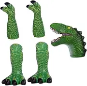 HAWILLOSCH 1 Set Dinosaur Finger Puppets Set Soft Hand Puppets for Engaging Storytelling Safe and Flexible Vinyl Fun Learning Activities